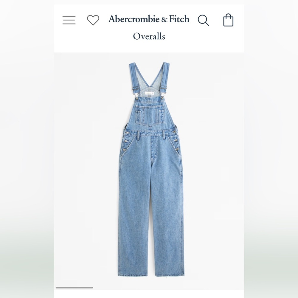 Abercrombie Denim Overalls size Large